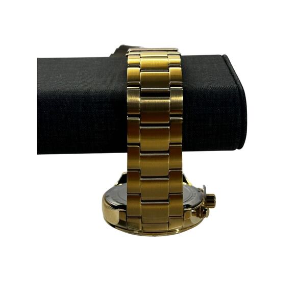 Michael Kors Men's Chronograph Layton Gold Tone Stainless Steel Glam Watch 45mm - Picture 10 of 11